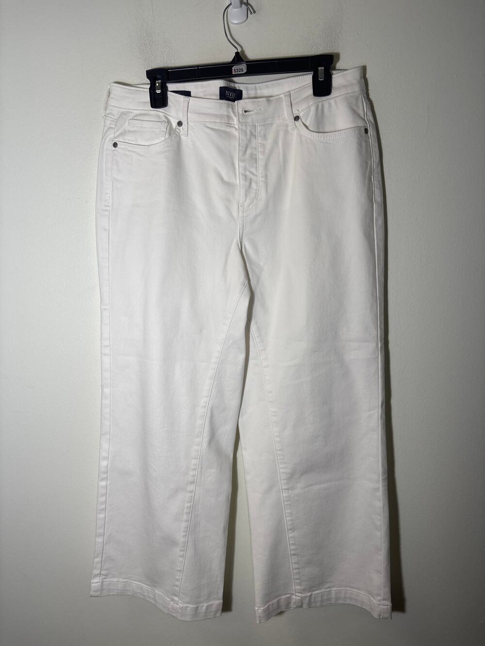 NYDJ Wide Leg White Denim Sz 12